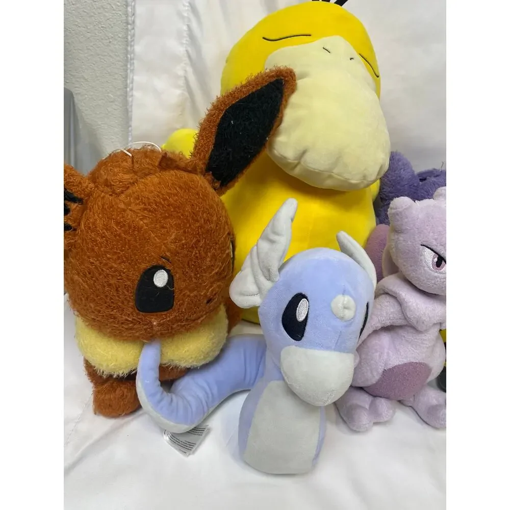 Pokémon Plushie Lot of 9 Bandai, Pokemon, Pikachu, Psyduck, etc